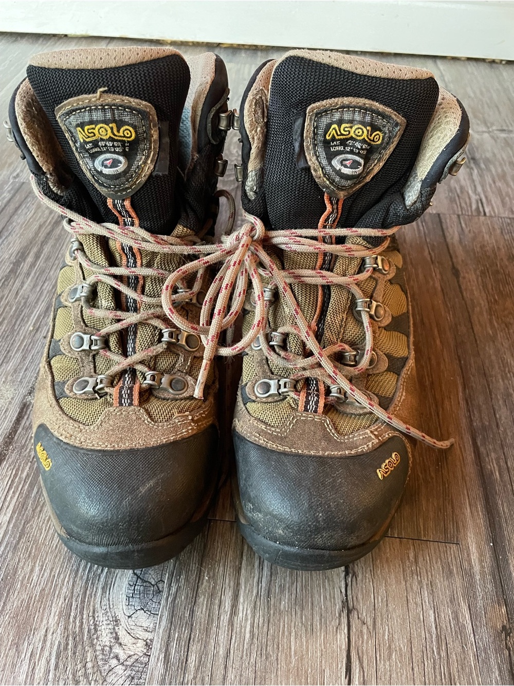 Asolo Brown and Black Trail Boots with Tan Accents